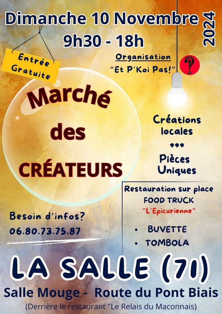 affiche marché des créateurs La Salle 71260